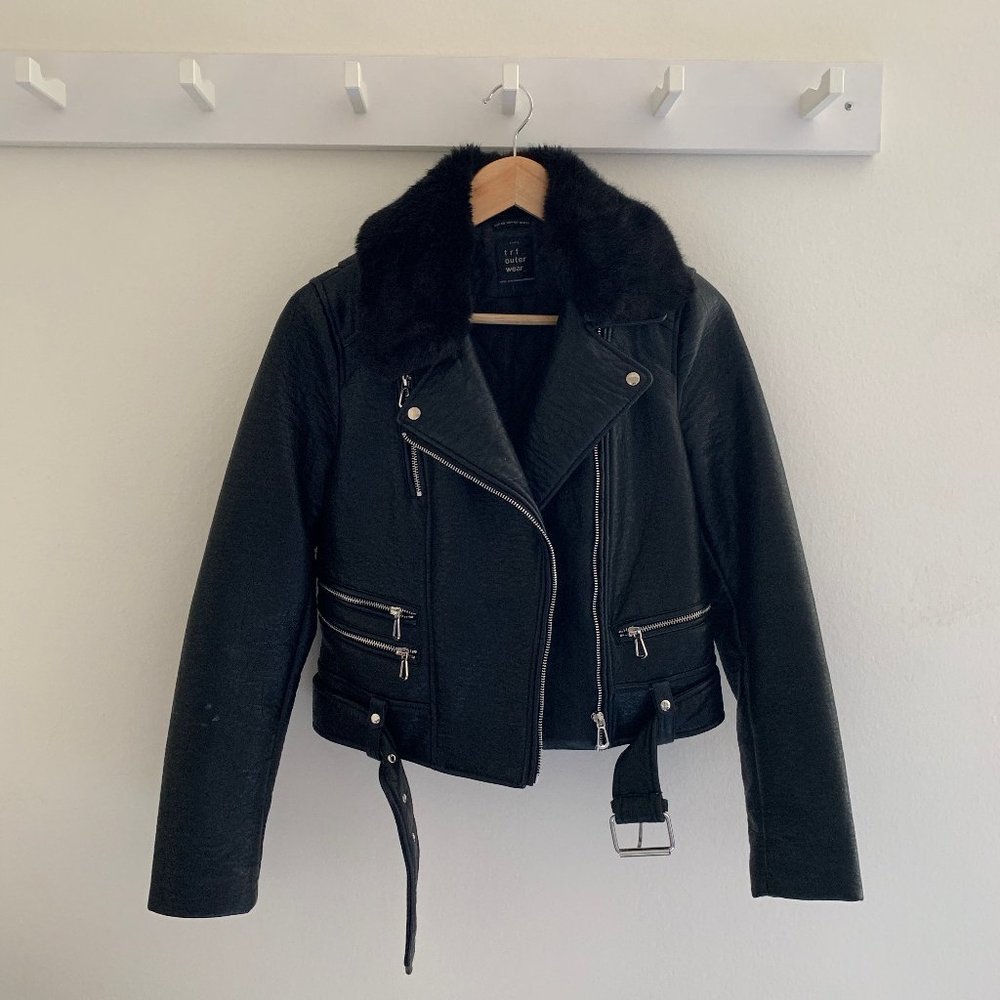 Zara Faux Leather Biker Jacket - image 1